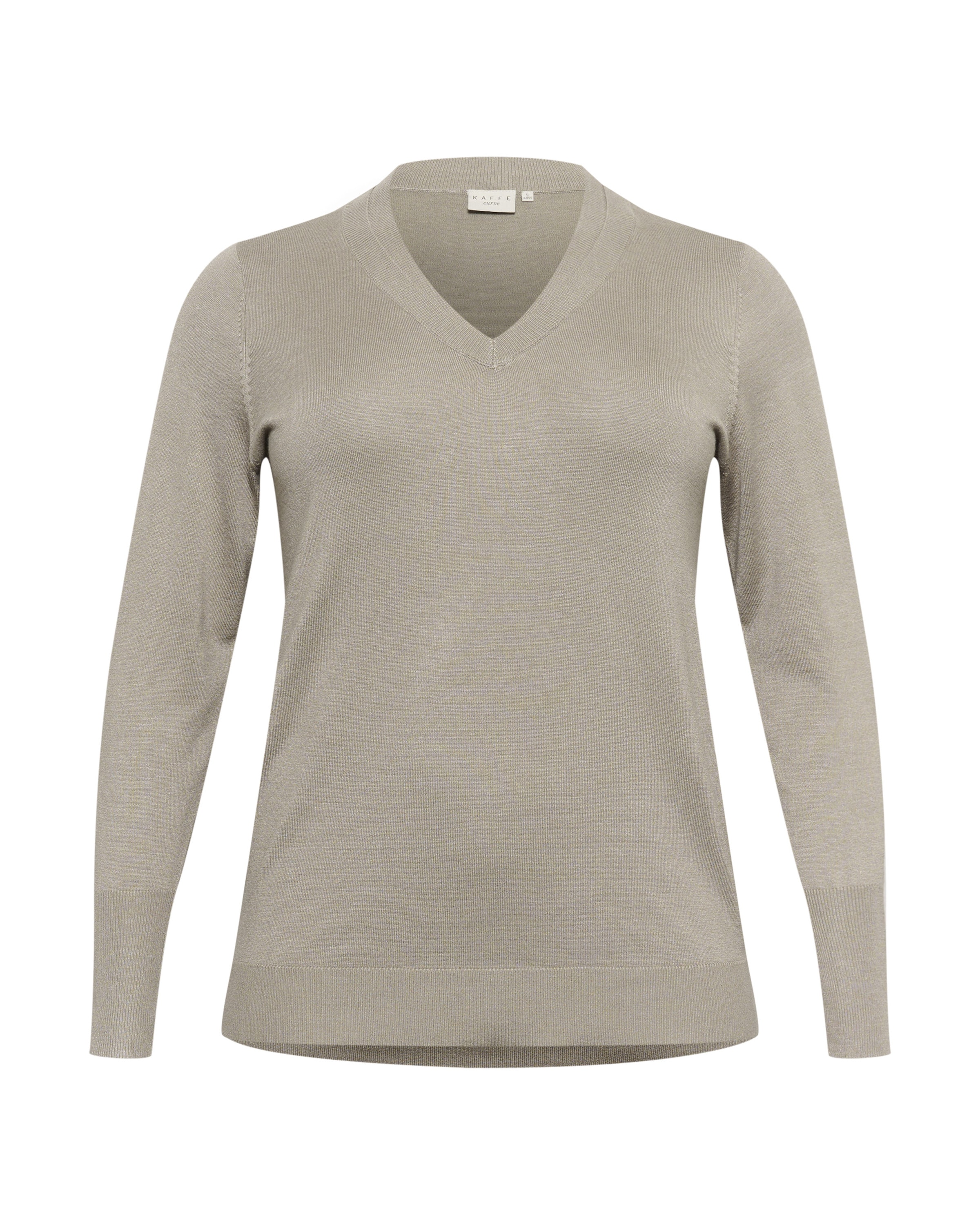 KAFFE CURVE Sweater in Grey: front