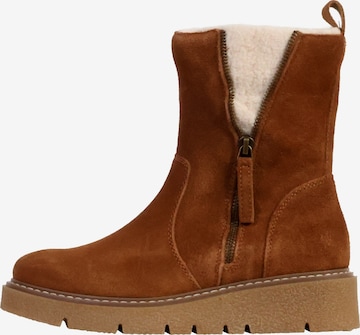 The Divine Factory Booties in Beige: front