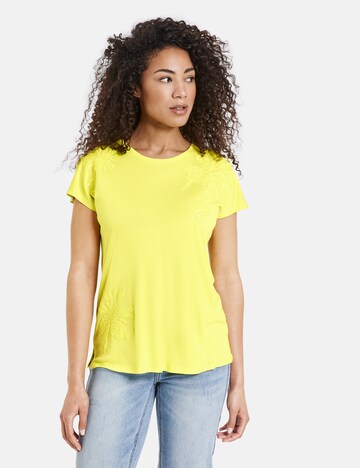 T-shirt TAIFUN en jaune : devant