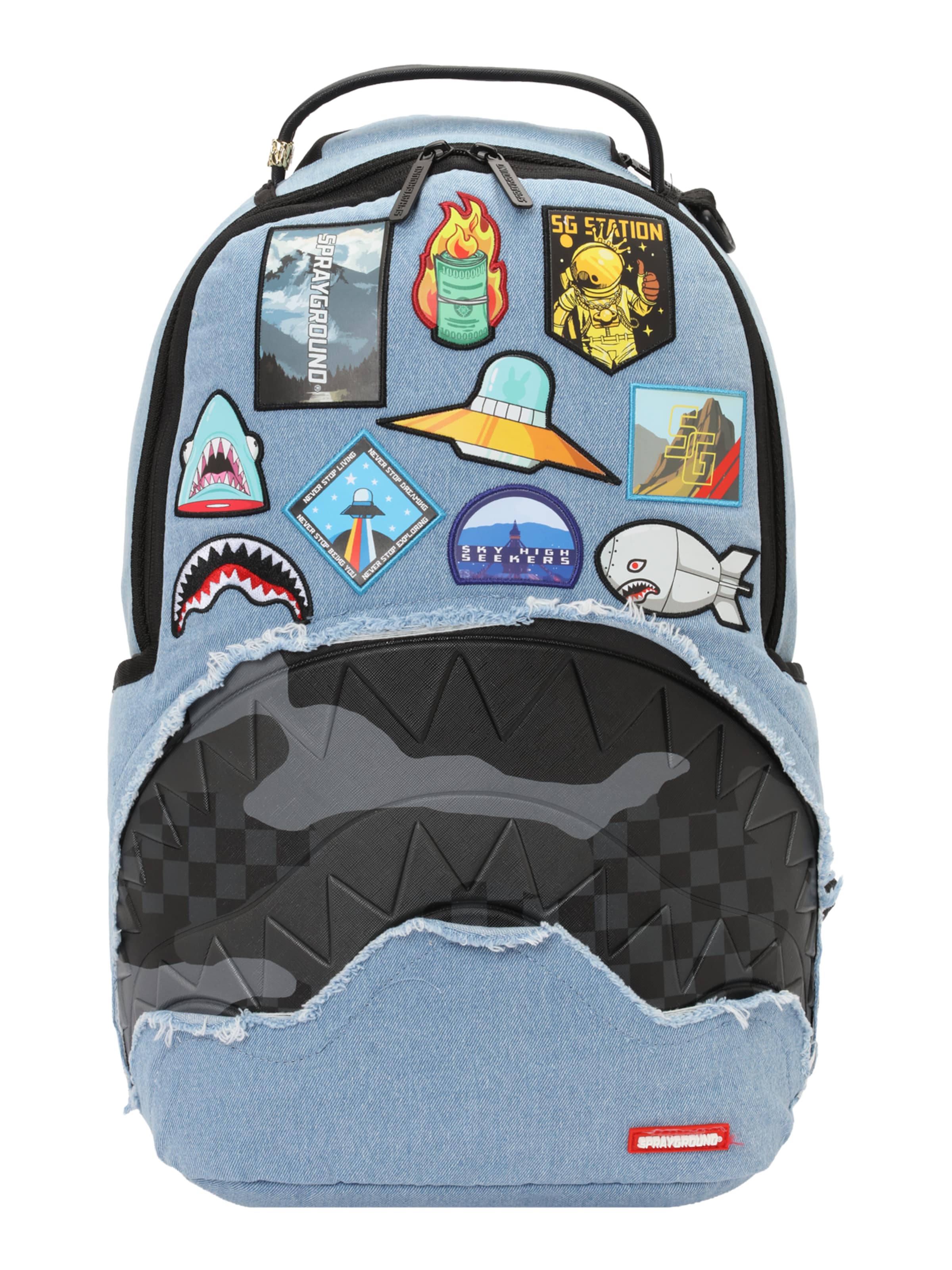 Sprayground Backpack in Blue: front