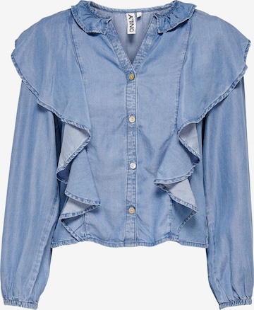 ONLY Blouse 'Anja' in Blauw: voorkant