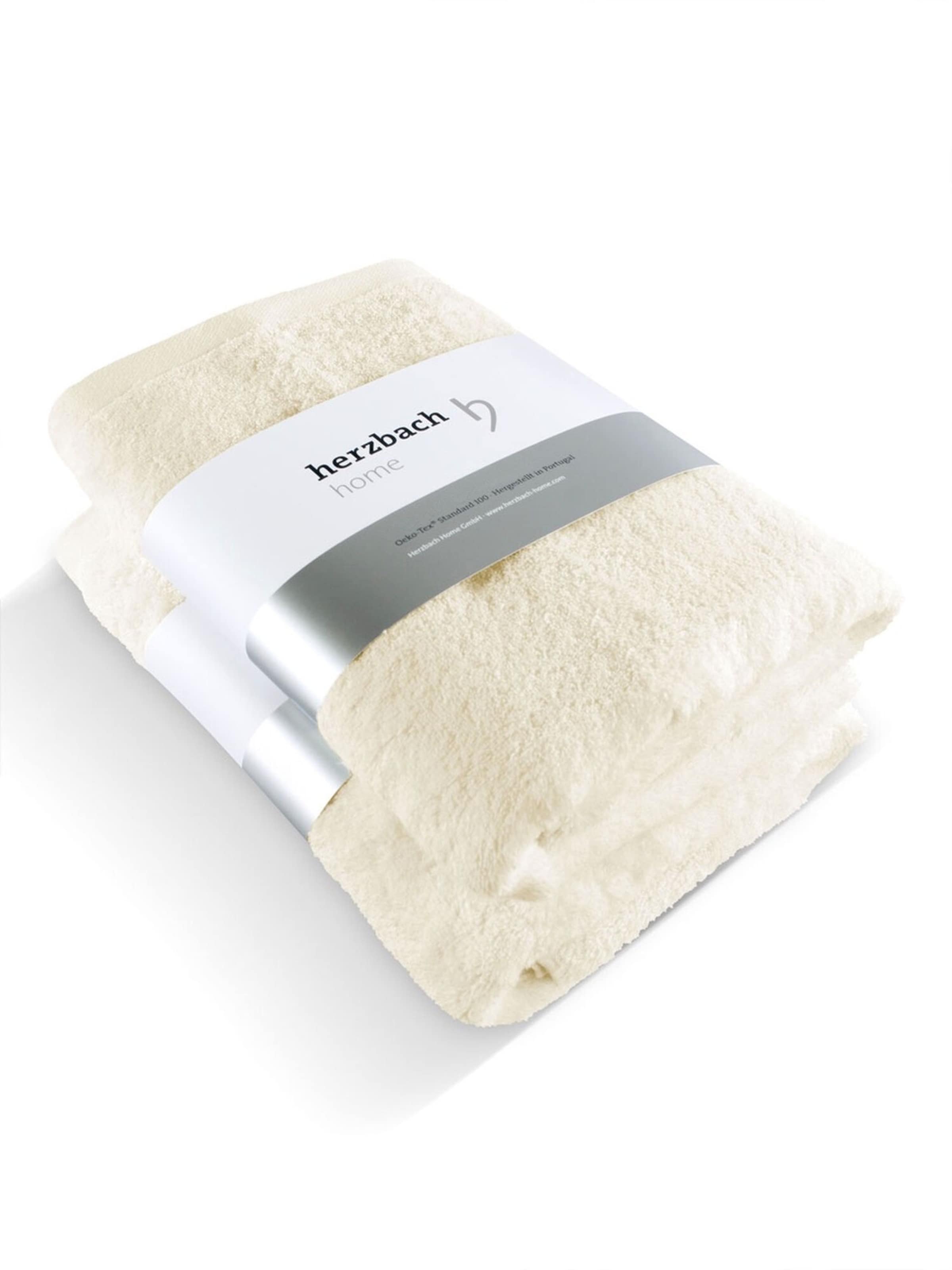 Herzbach home Duschtuch 'Pura' in creme, Produktansicht