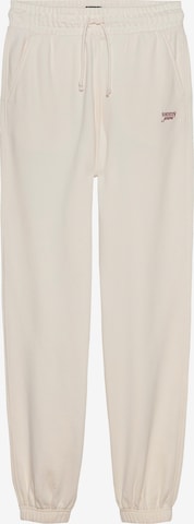 Tapered Pantaloni de la Tommy Jeans pe alb: față