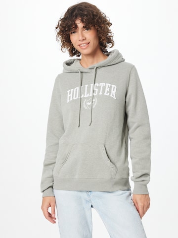 HOLLISTER Суичър в сиво: отпред