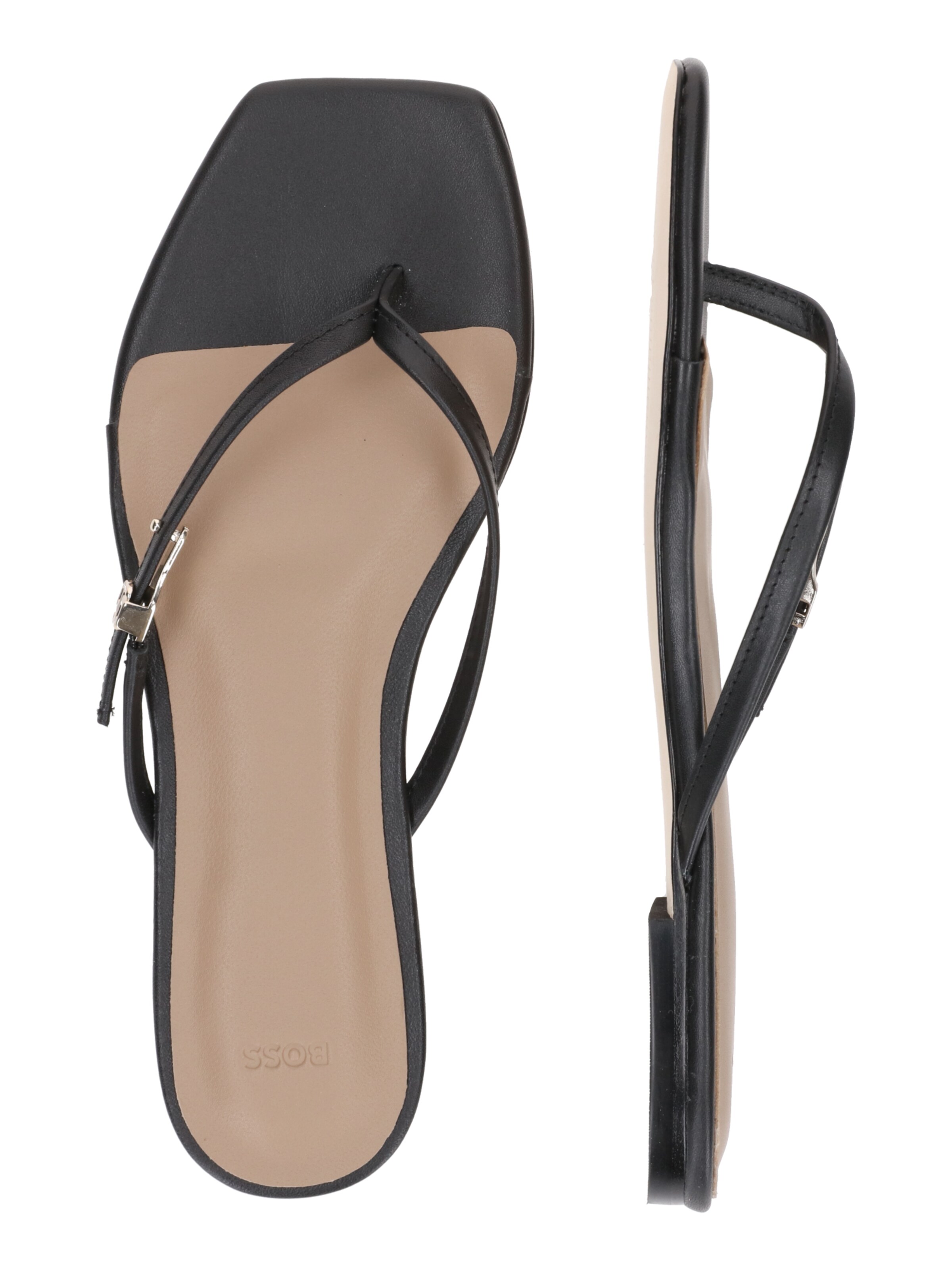 BOSS Ujjelválasztó-pántos szandál 'Charlize Thong' - fekete