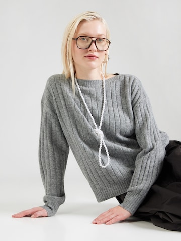 JDY Pullover 'JDYSUPER' in Grau: Vorderseite