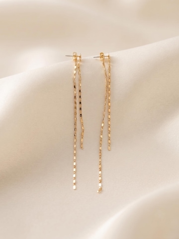 Kamakula Ohrringe 'Linear Chain'‌‌‌ in Gold