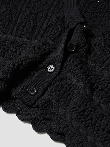 MANGO Knit Cardigan 'FREEDOM' in Black