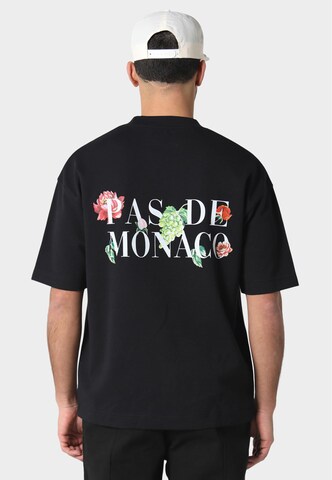 Pas De Monaco Tričko 'FLORALE' - Čierna