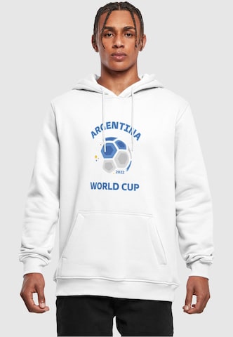 Merchcode Sweatshirt 'Argentina World Cup' in Wit: voorkant