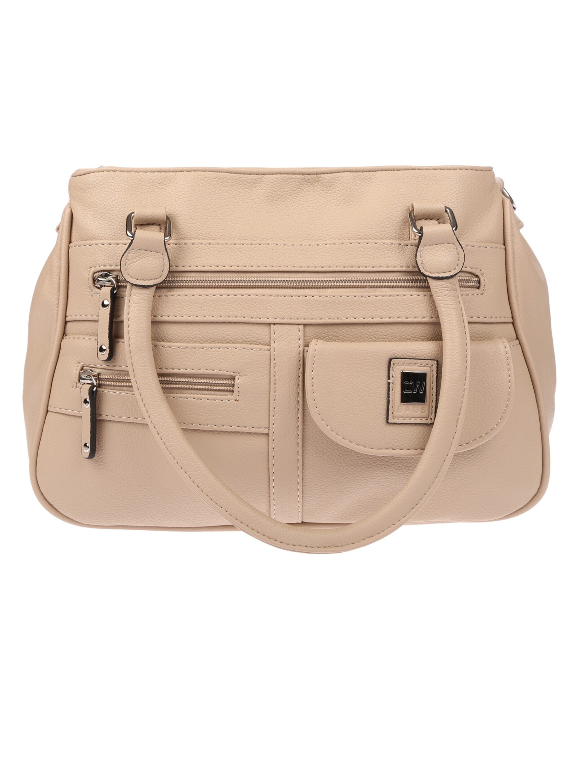 Christian Wippermann Handbag 'Große Damen Tasche Umhängetasche Schultertasche' in Beige