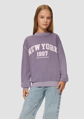 Sweat-shirt s.Oliver en violet : devant