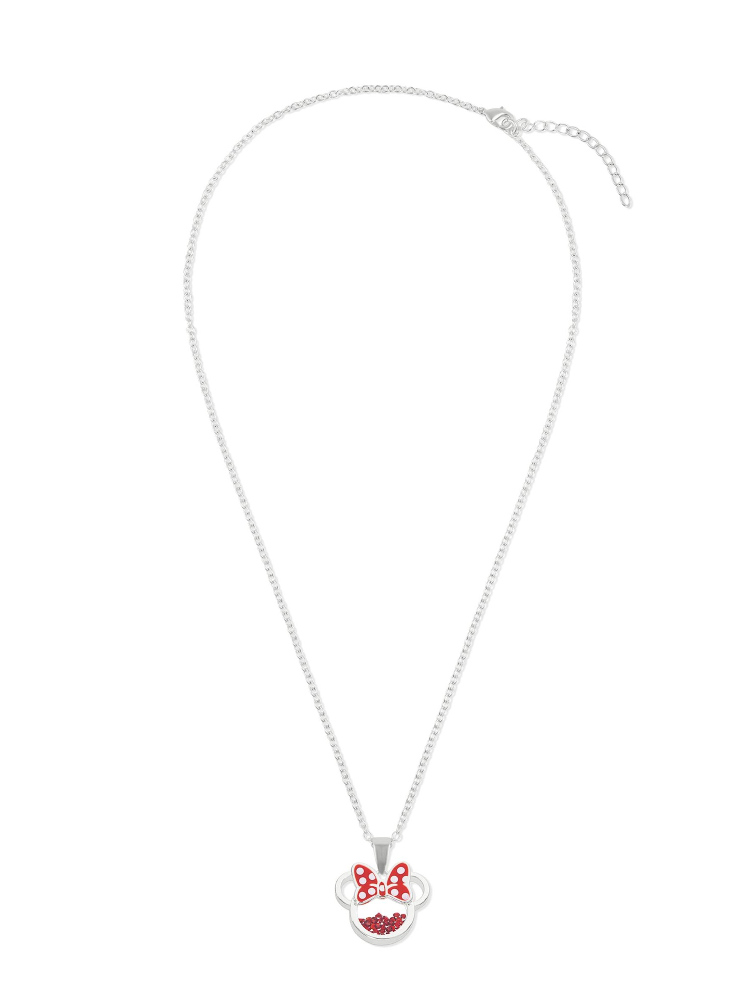 DISNEY Kette 'Minnie Mouse Geburtsstein'‌‌‌ in Rot: Vorderseite