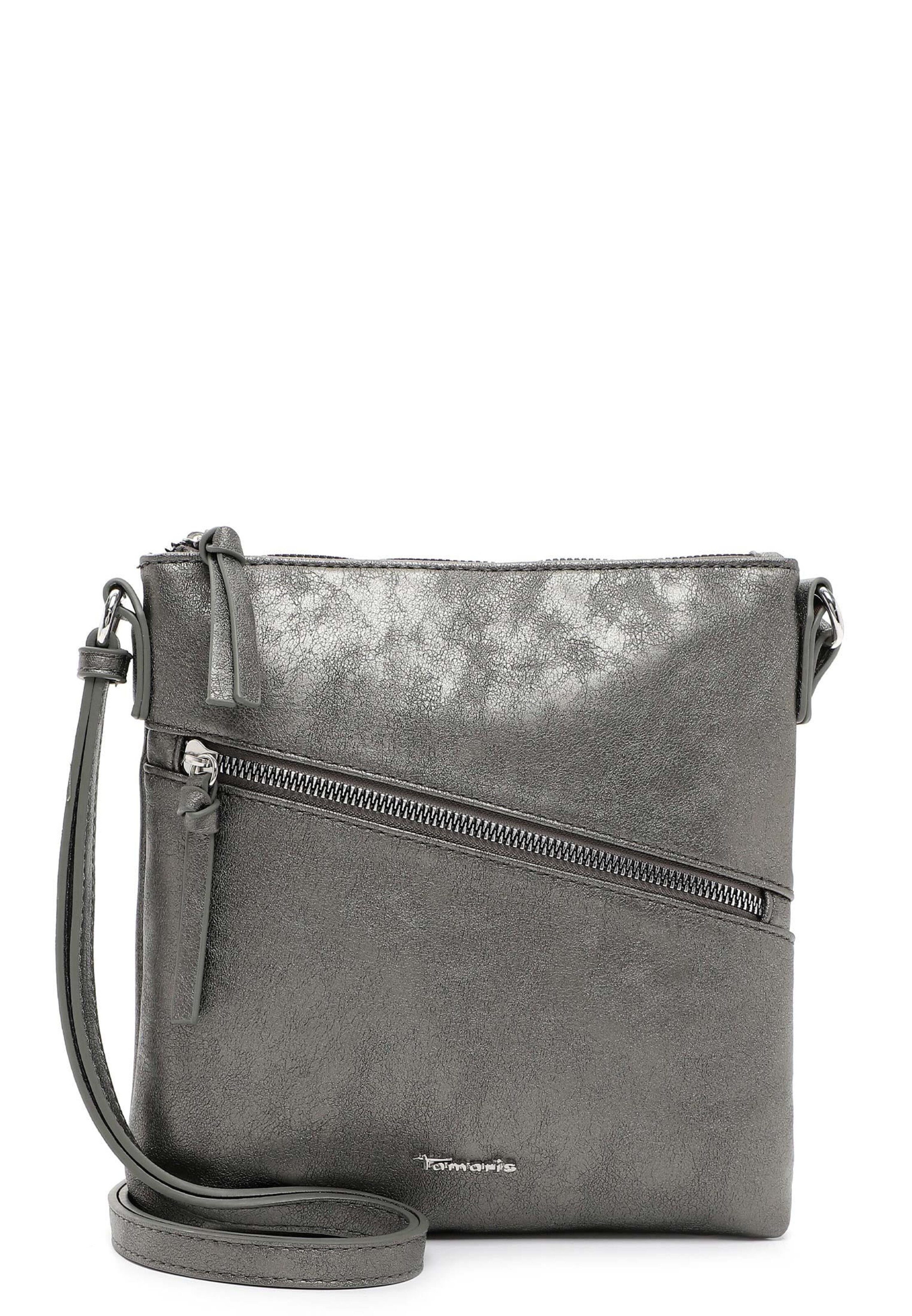 Tamaris Skuldertaske ' Alessia ' i sølv: forside