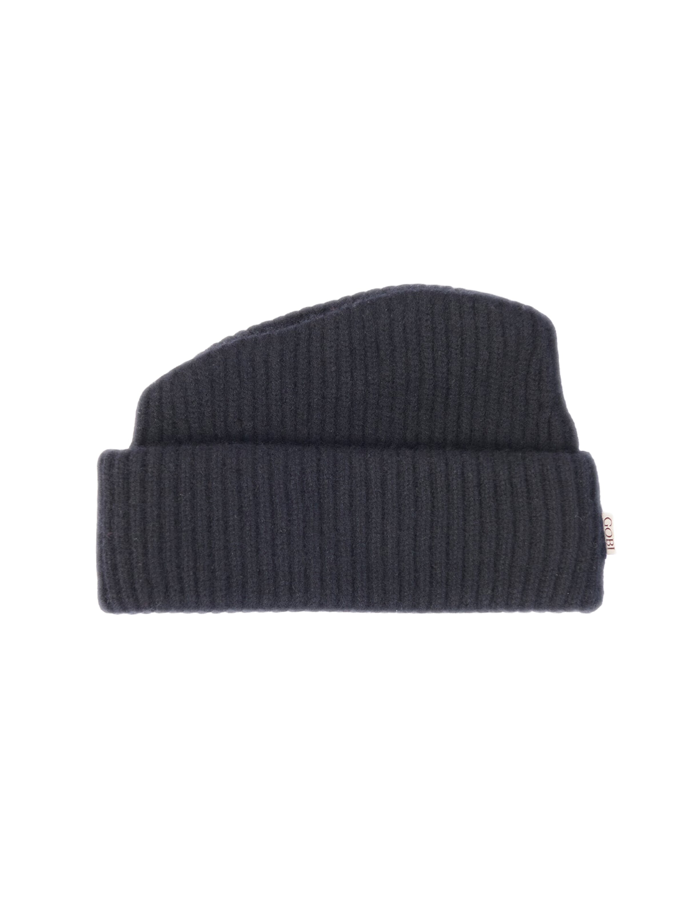 GOBI Cashmere Muts 'Unisex Cashmere Grandpa Hat' in Grijs: voorkant