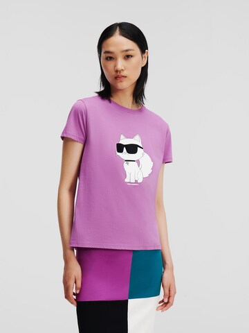 Karl Lagerfeld Koszulka w kolorze fioletowy: przód