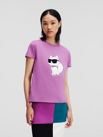 Karl Lagerfeld T-shirt i lila: framsida