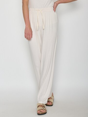 GREENBOMB Regular Pants 'Mood Basic' in White: front