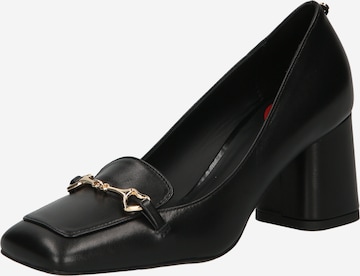 Love Moschino - Zapatos con plataforma 'HORSEBIT' en negro: frente