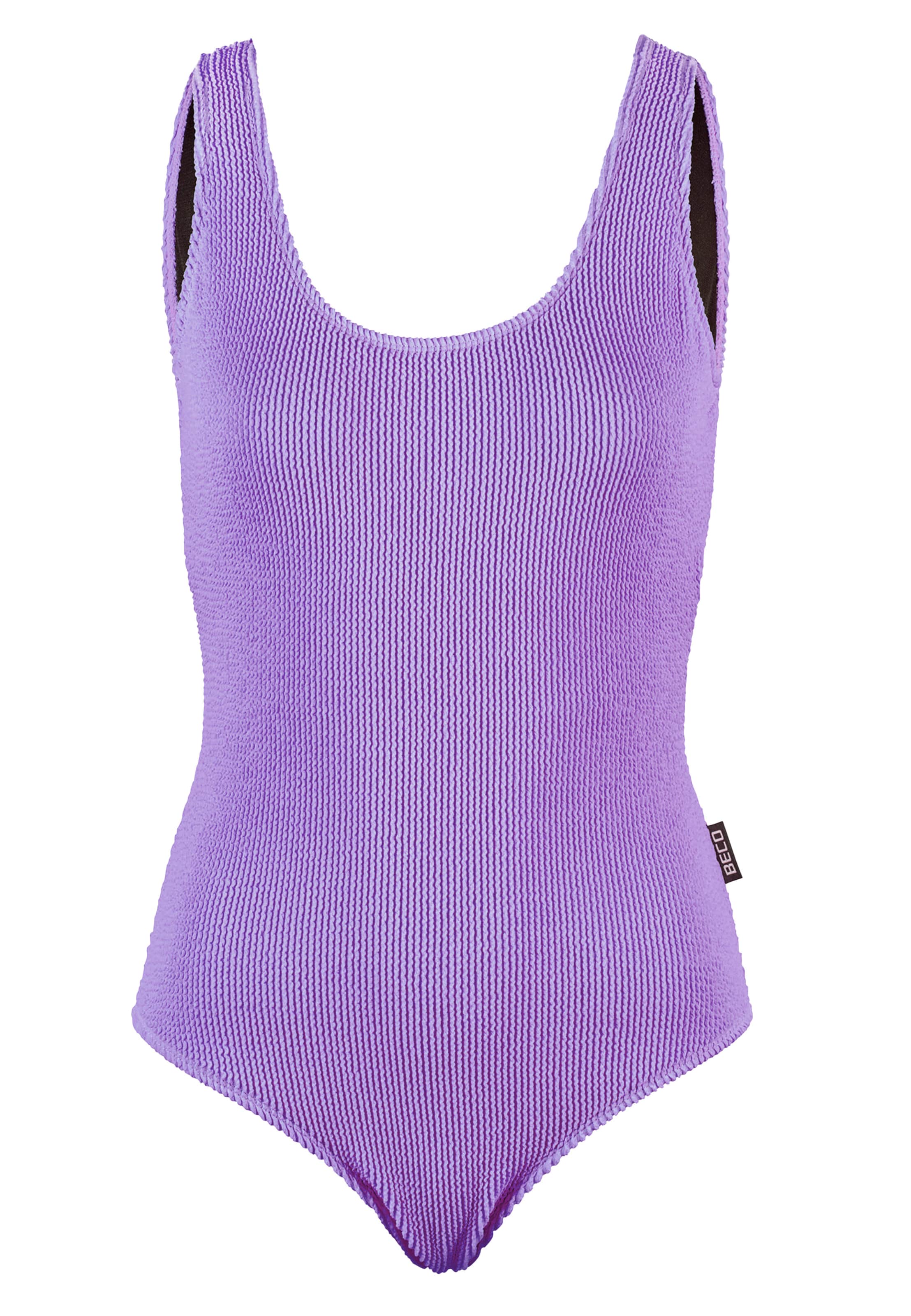 BECO the world of aquasports Bustier Badpak 'Crinkle Classic' in Lila: voorkant