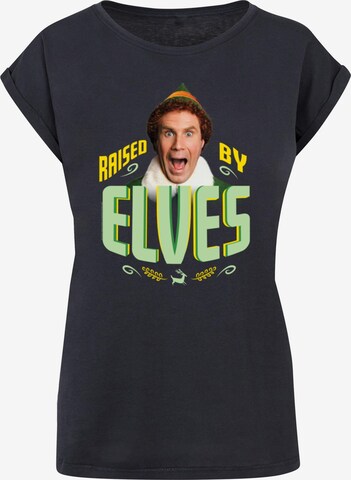 ABSOLUTE CULT Shirt 'Elf - Raised By Elves' in Blue: front