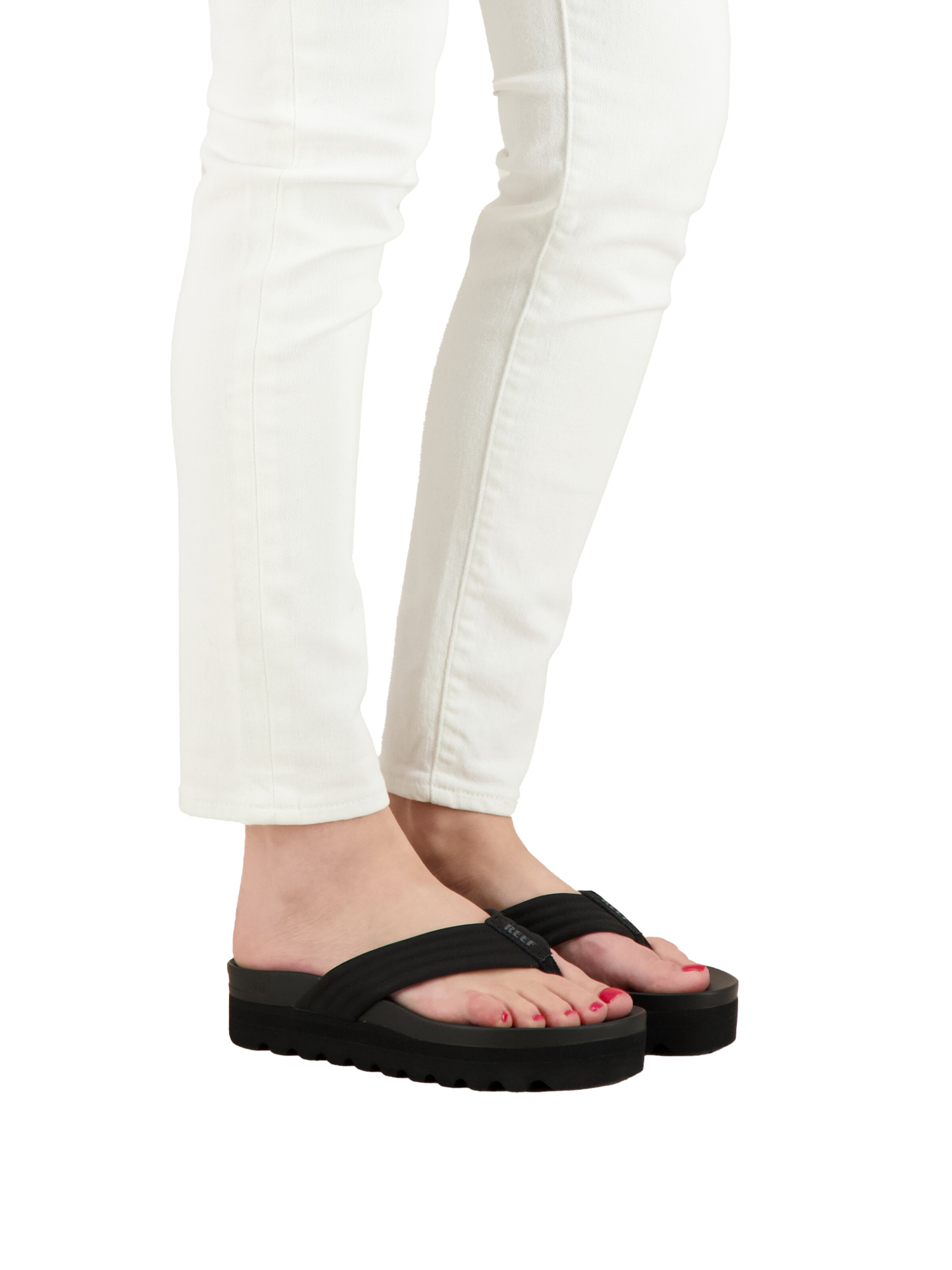 REEF Badeschuh in Schwarz: Vorderseite