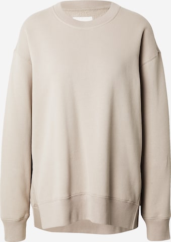 Sweat-shirt Abercrombie & Fitch en beige : devant