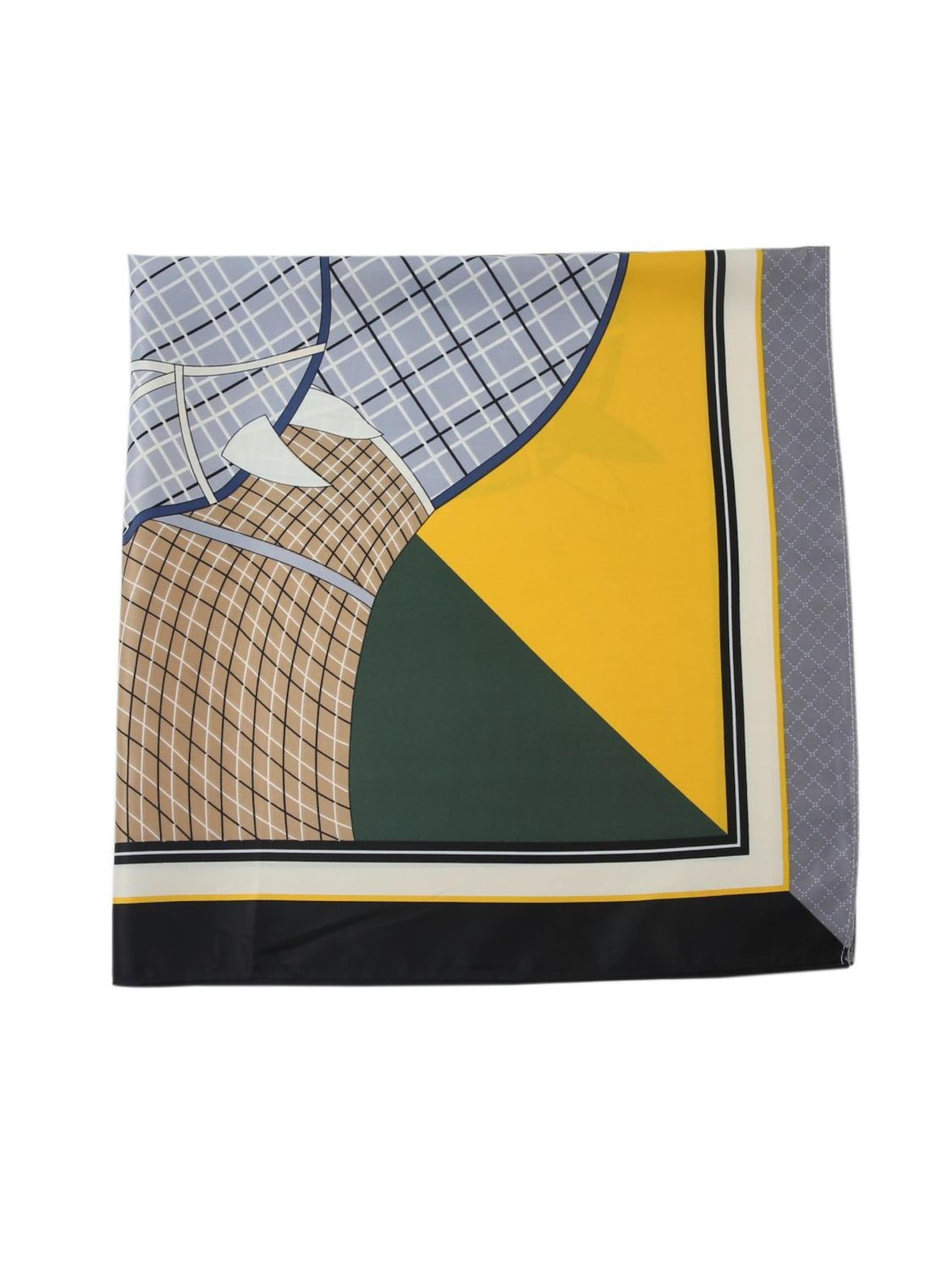 Écharpe 'Grand carré de Soie Eleganthorse Zoé' alberto cabale en jaune