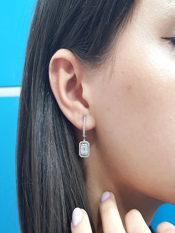 EinStein Diamant Earrings 'Creole' in Silver