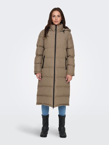 Manteau d’hiver 'ONLPaula' ONLY en marron : devant