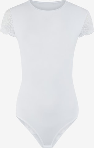 Evoni Shirtbody in Weiß: Vorderseite