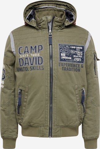 Veste mi-saison CAMP DAVID en vert : devant