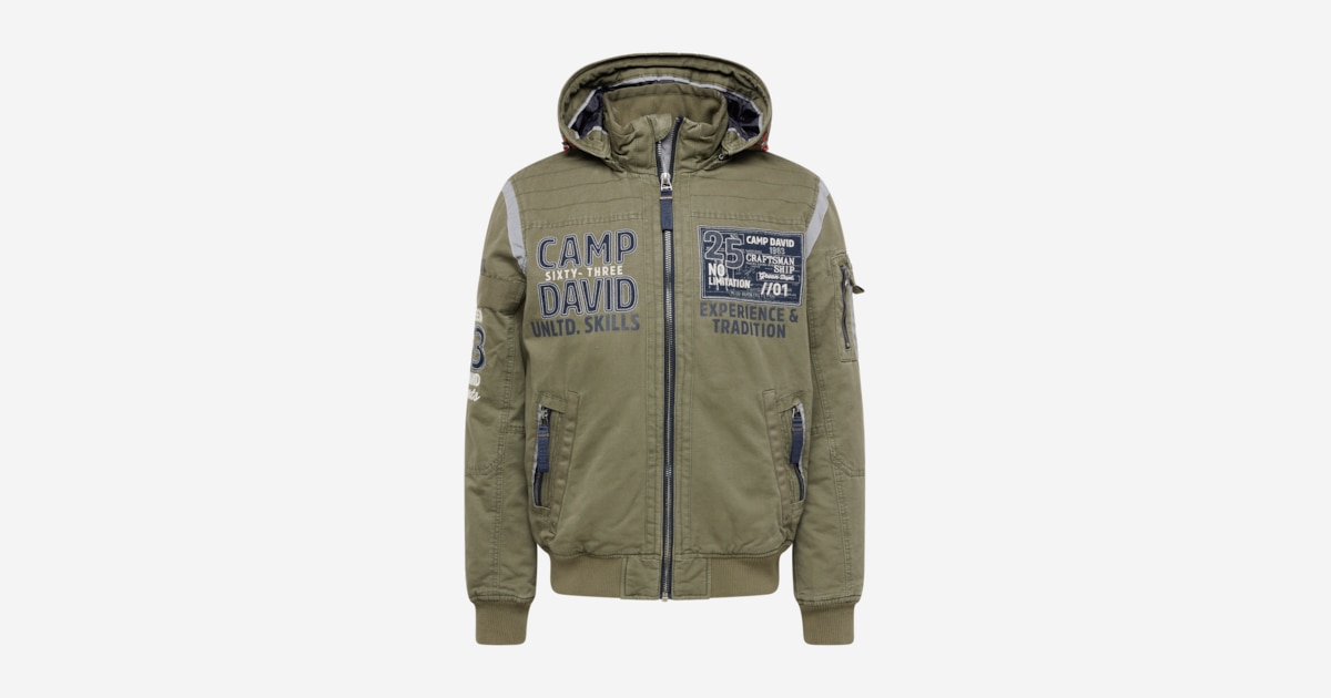 Fleece Jacket Camp David Jacke Beige CAMP DAVID Between