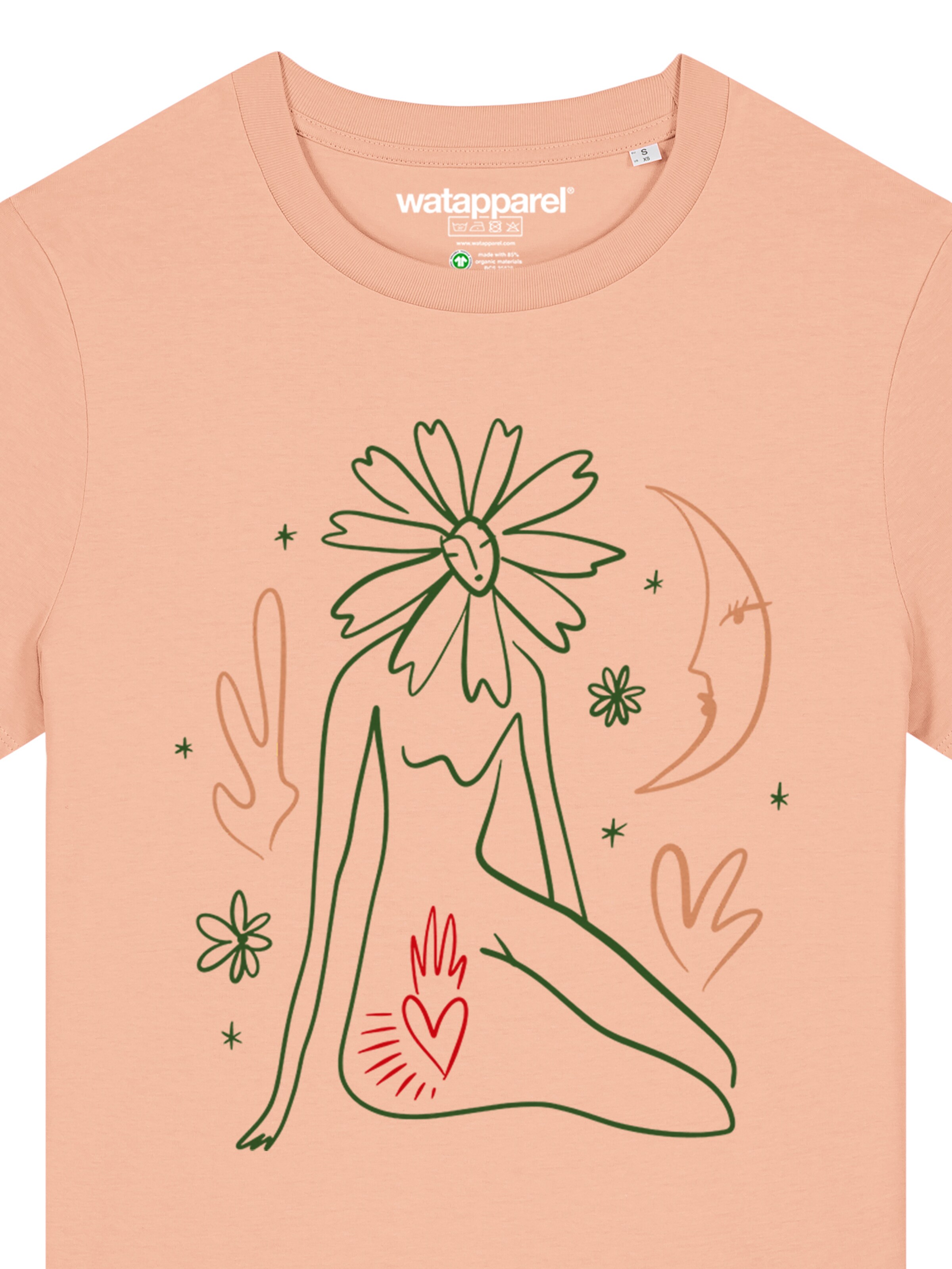 Watapparel Shirt 'Love And Flex' in Orange