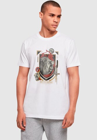 T-Shirt 'Harry Potter - Gryffindor Shield' ABSOLUTE CULT en blanc : devant