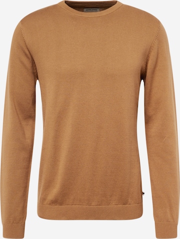 JACK & JONES Sweater in Brown: front