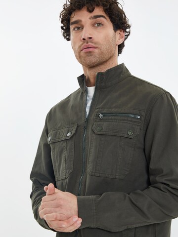 Threadbare Between-season jacket 'Rye' in Green