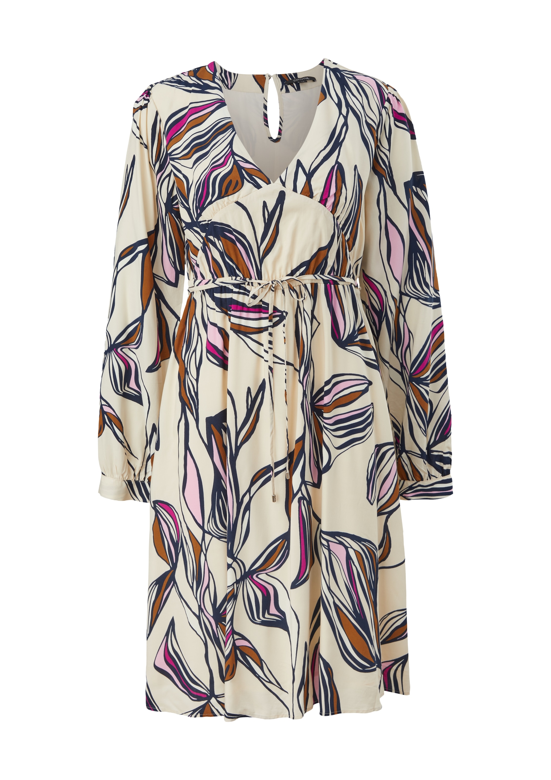 COMMA Jurk in de kleur Beige / Gemengde kleuren, Productweergave