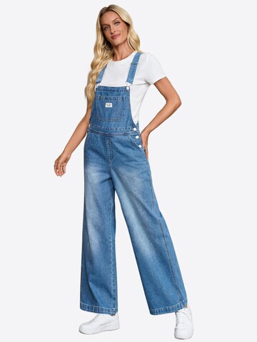Imily Bela Wide leg Tuinbroek jeans in Blauw: voorkant
