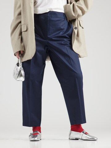 Tommy Hilfiger Curve Slim fit Pleated Pants in Blue: front