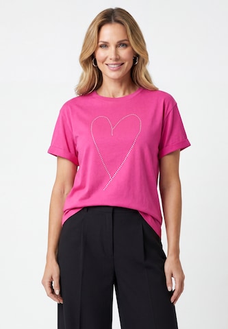 T-shirt usha BLACK LABEL en rose : devant