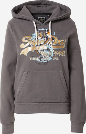 Superdry Sweatshirt i ljusblå / guld / mörkgrå, Produktvy