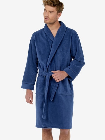 HOM Long Bathrobe 'Yvan' in Blue: front