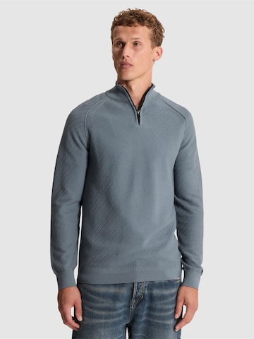 Pullover 'Pullover with raglan sleeves and half-zip' di CAST IRON in blu: frontale