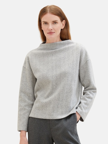 TOM TAILOR Sweatshirt in Wit: voorkant