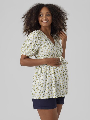 MAMALICIOUS Shirt 'Limone' in White: front