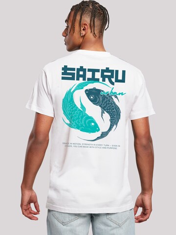 F4NT4STIC Shirt 'Koi Fish Japan Streetstyle' in Wit: voorkant
