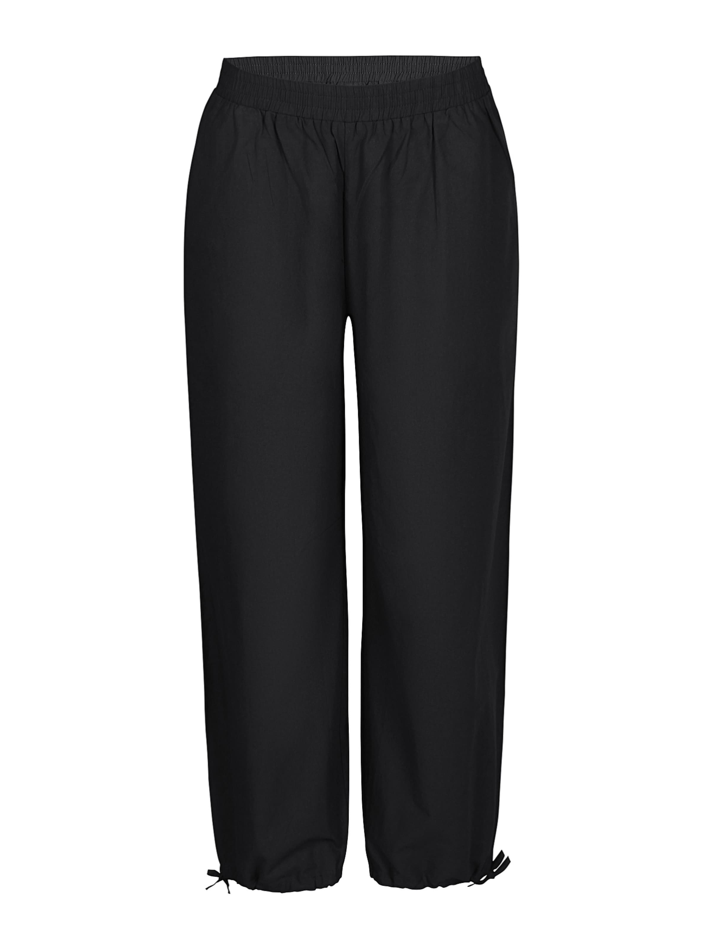 ze-ze Loosefit Hose 'Ester 021'‌‌ in Schwarz: Vorderseite