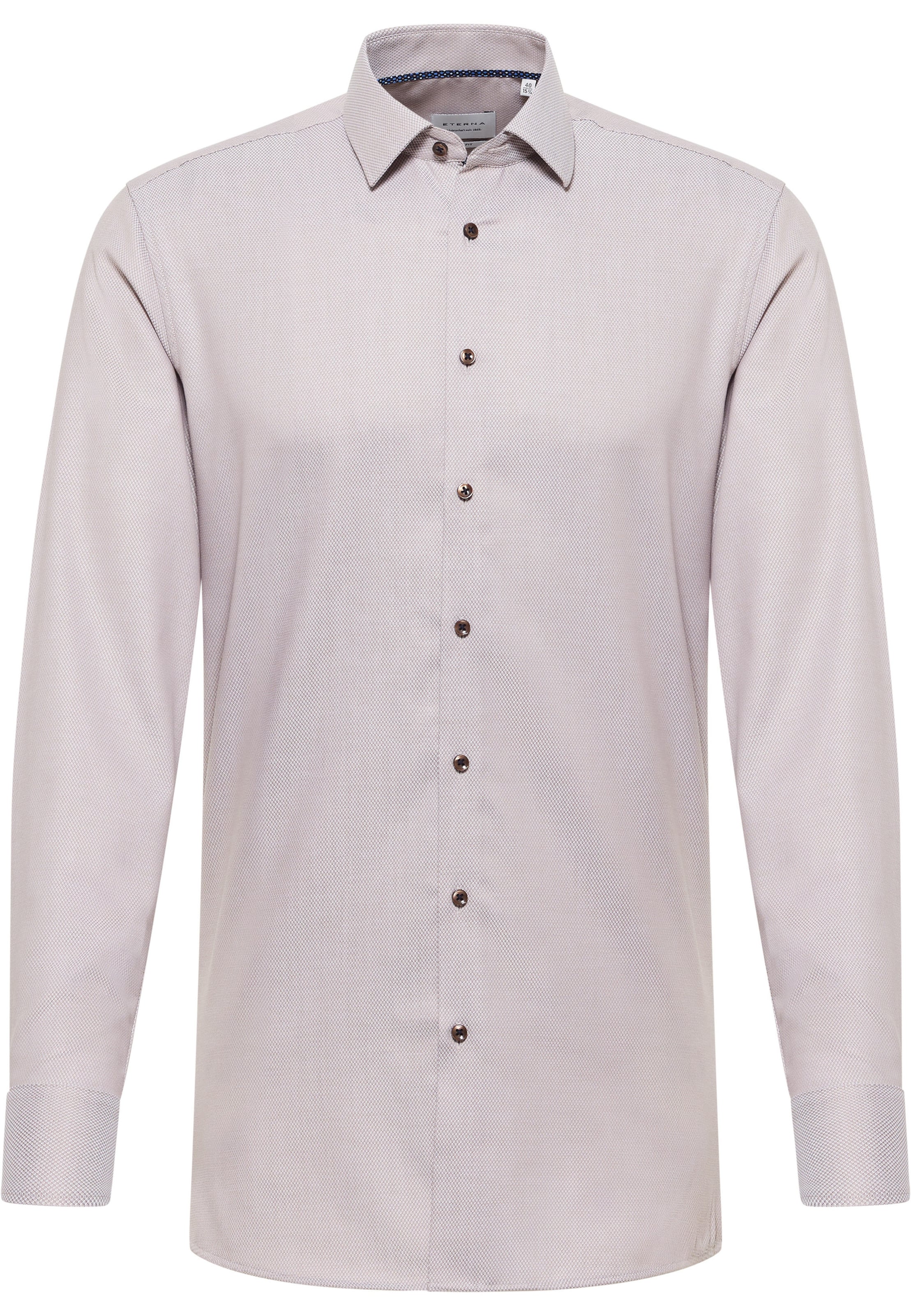 ETERNA Slim Fit Businesshemd in Beige: Vorderseite