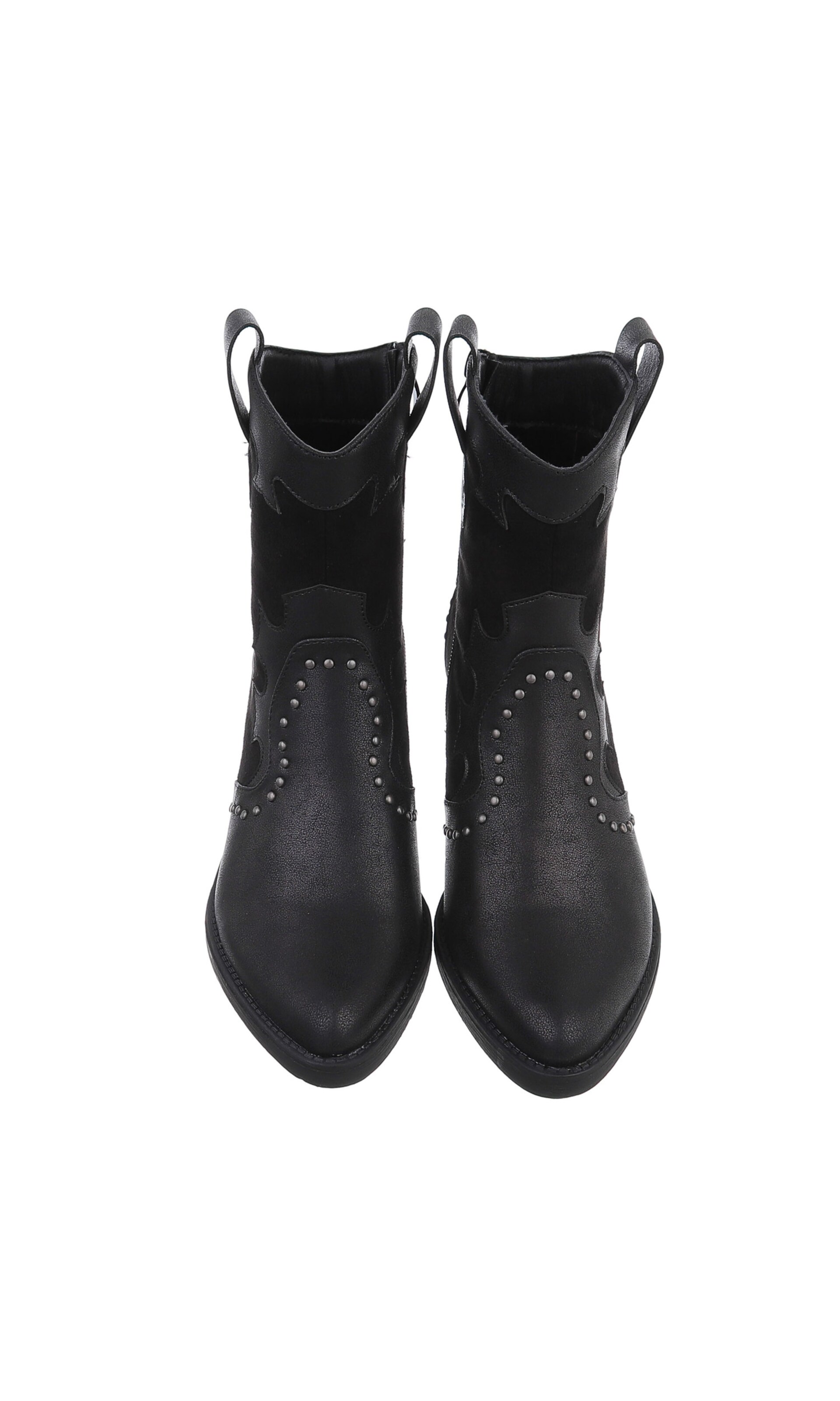 Ital-Design Cowboy Boots in Black